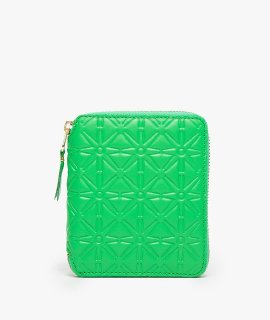 Embossed Box Wallet In Green